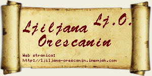 Ljiljana Oreščanin vizit kartica